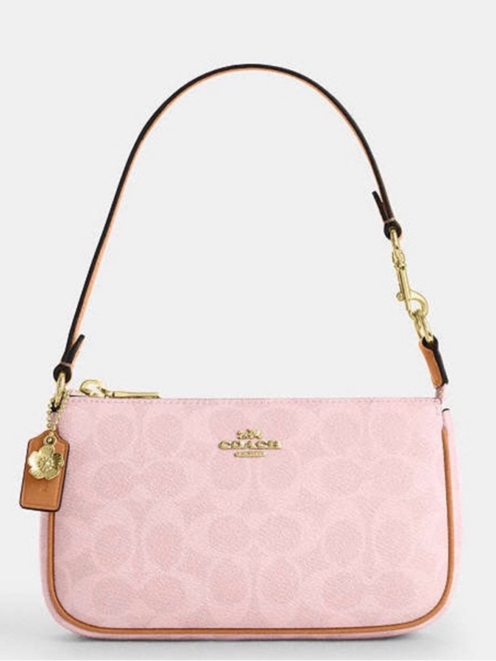 ❌SOLD❌ New Coach Nolita 19 Shoulder Bag with Charms Powder Pink Signature Canvas